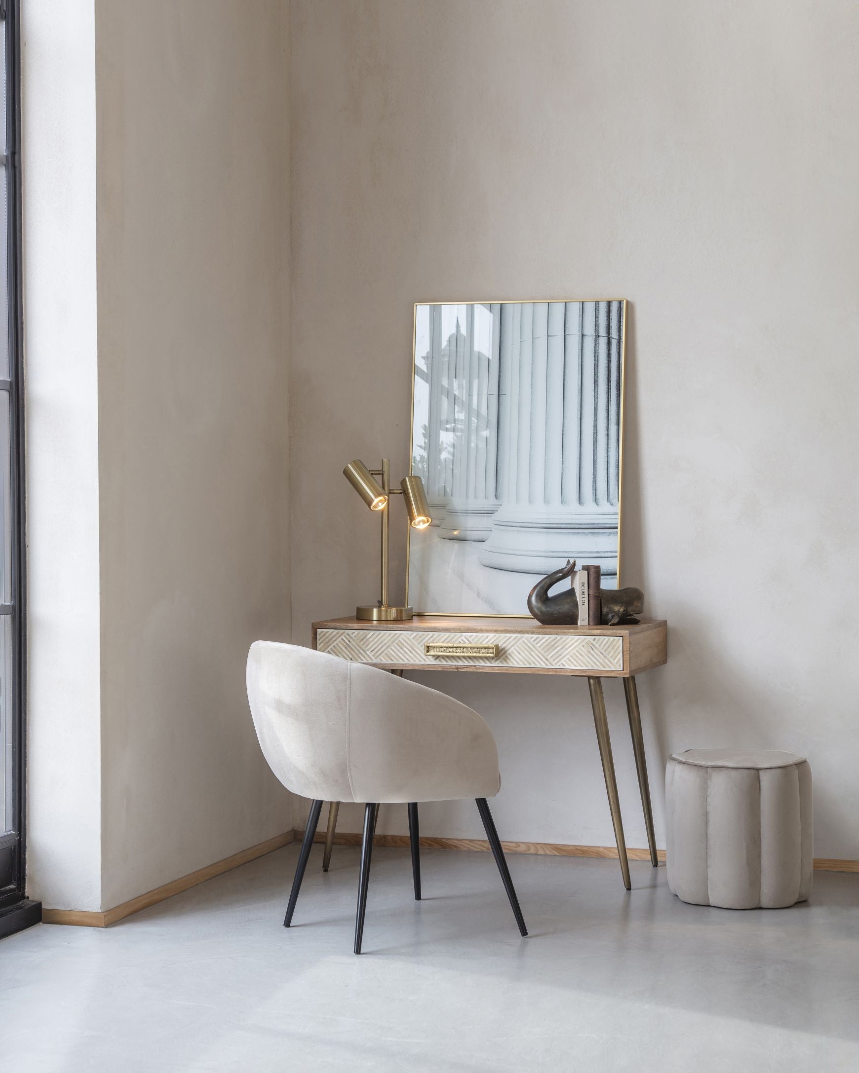 Stukely Gold Double Spotlight Table Lamp